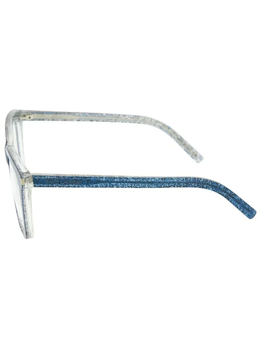 New Saint Laurent Women's Eyeglasses Square Rectangle Blue Blue Transparent Eye